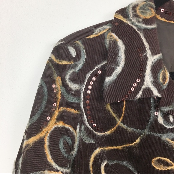 Bentley A Vintage brown Swirl button corduroy coat - Picture 6 of 8